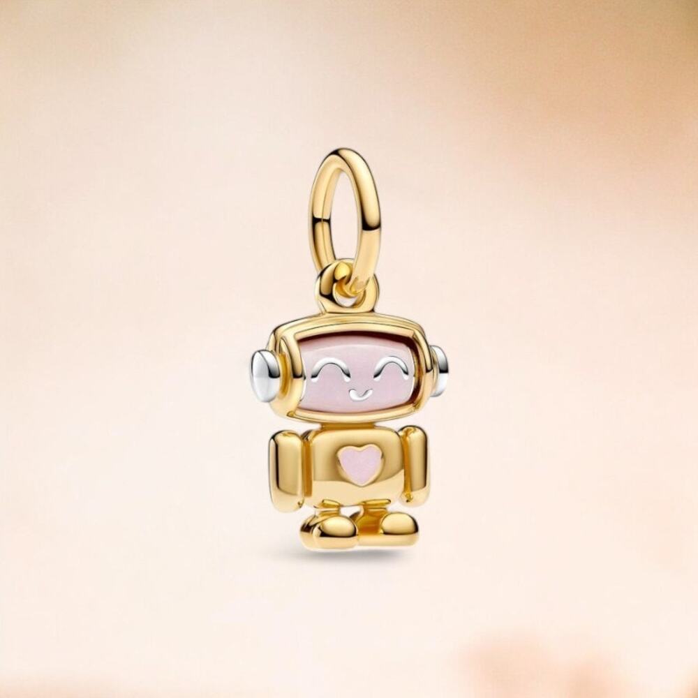 Pandora Spinnable Face Robot Dangle Charm - image 1